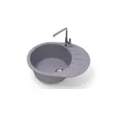Врезная мойка Glanz J010G035-K 44x57.50x21.50 см кварц цвет темно-серый