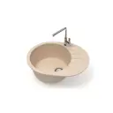 Врезная мойка Glanz J010G039-K 44x57.50x21.50 см кварц цвет слоновая кость