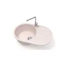 Врезная мойка Glanz J110G033-K 45x73x21.50 см кварц цвет бежевый