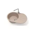 Врезная мойка Glanz J110G034-K 45x73x21.50 см кварц цвет песочный