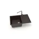 Врезная мойка Glanz J161G038-K 50.50x75x21.80 см кварц цвет шоколад