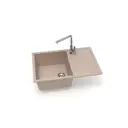 Врезная мойка Glanz J161G034-K 50.50x75x21.80 см кварц цвет песочный