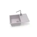 Врезная мойка Glanz J161G036-K 50.50x75x21.80 см кварц цвет светло-серый