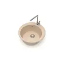 Врезная мойка Glanz J030G039-K 47.50x47.50x18 см кварц цвет слоновая кость