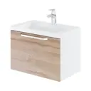 Тумба подвесная Итана Nature 60 597x378x439, с раковиной