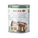 Масло защитное для наружных работ с антисептиком Biofa лессирующее матовое 1 л