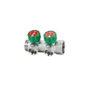 Коллектор регулирующий Varmega VM14622 на 2 выхода 1"x1/2" латунь