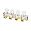Коллектор Varmega VM14714 на 4 выхода 1"x3/4" латунь