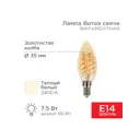 Набор ламп филаментных Rexant 604-119 E14 220 В 5 Вт свеча витая 10 шт