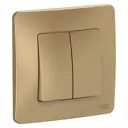 Переключатель встраиваемый Systeme electric Blanca BLNVS106604 2 клавиши цвет титан