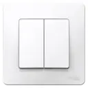 Переключатель встраиваемый Systeme electric Blanca BLNVS106601 2 клавиши цвет белый