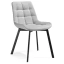 Стул Мебельные Решения Челси 50x80x60 см велюр цвет светло-серый/черный
