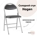 Кухонный стул Hagen 44x82x46 см велюр цвет серый/металлик