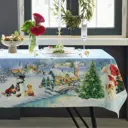 Скатерть на стол Этель Рождественский вечер прямоугольная 110x150 см цвет голубой