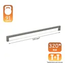 Ручка скоба Cappio 9668056 33 мм металл цвет графит