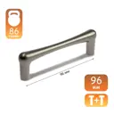 Мебельная ручка скоба Cappio 9283953 12 мм цинк серый