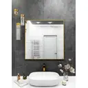 Зеркало интерьерное в алюминиевой раме настенное ONE Mirror 80x80 см золото