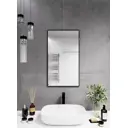 Зеркало интерьерное в алюминиевой раме настенное ONE Mirror 80x50 см черное