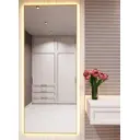 Зеркало с подсветкой в алюминиевой раме настенное ONE Mirror 170x70 см свет теплый белый 3000К золото