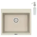 Врезная мойка Point PN3003 52x60x20 см гранит цвет светло-бежевый/песочный