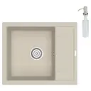 Врезная мойка Point PN3010 50x60x20 см гранит цвет светло-бежевый/песочный