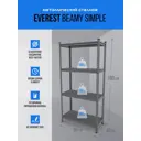 Стеллаж Everest 90x180x40 см нагрузка до 150 кг металл цвет антрацит