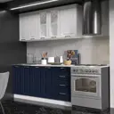Кухонный гарнитур Simaland Агава 7877496 160x81x60 см МДФ цвет белый/сапфир