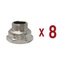 Переходник Aqualink 3/8"x1/2" ВР-НР латунь 8 шт