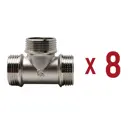 Тройник Aqualink 1"x1"x1" НР латунь 8 шт
