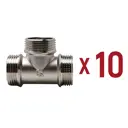Тройник Aqualink 1"x1"x1" НР латунь 10 шт