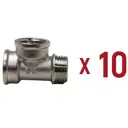 Тройник Aqualink 1/2"x1/2"x1/2" ВР-НР латунь 10 шт k18424