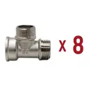 Тройник Aqualink 1/2"x1/2"x1/2" ВР-НР латунь 8 шт k18433