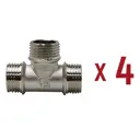 Тройник Aqualink 1/2"x1/2"x1/2" НР латунь 4 шт