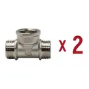 Тройник Aqualink 1/2"x1/2"x1/2" ВР-НР латунь 2 шт k18459