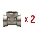 Тройник Aqualink 3/4"x3/4"x3/4" ВР латунь 2 шт k18474