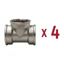 Тройник Aqualink 3/4"x3/4"x3/4" ВР латунь 4 шт k18475
