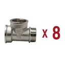 Тройник Aqualink 3/4"x3/4"x3/4" ВР-НР латунь 8 шт k18487