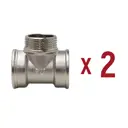 Тройник Aqualink 3/4"x3/4"x3/4" ВР-НР латунь 2 шт k18489