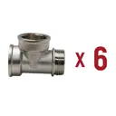 Тройник Aqualink 3/4"x3/4"x3/4" ВР-НР латунь 6 шт k18486