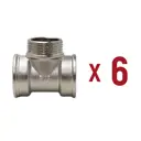 Тройник Aqualink 3/4"x3/4"x3/4" ВР-НР латунь 6 шт k18491