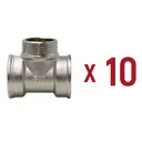 Тройник Aqualink 3/4"x3/4"x3/4" ВР-НР латунь 10 шт k18493