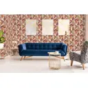 Обои флизелиновые Grandeco Muse 0.53 м светло-коричневые малиновые кирпичные MU 3409