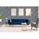 Обои флизелиновые Grandeco Nomad 0.53 м серо-голубые темно-синие 171801