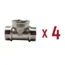 Тройник Aqualink 3/4"x3/4"x3/4" ВР-НР латунь 4 шт k18505