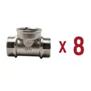 Тройник Aqualink 3/4"x3/4"x3/4" ВР-НР латунь 8 шт k18507