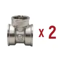 Тройник Aqualink 3/4"x3/4"x3/4" ВР латунь 2 шт k18524