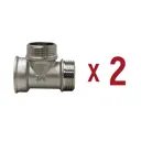 Тройник Aqualink 3/4"x3/4"x3/4" ВР-НР латунь 2 шт k18534