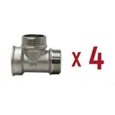 Тройник Aqualink 3/4"x3/4"x3/4" ВР-НР латунь 4 шт k18535