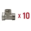 Тройник Aqualink 3/4"x3/4"x3/4" ВР-НР латунь 10 шт k18538