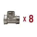 Тройник Aqualink 3/4"x3/4"x3/4" ВР-НР латунь 8 шт k18537